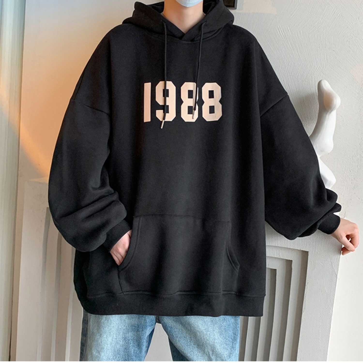 2024 OEM Quality Men Plain Fleece French Terry Cotton Custom Drop Shoulder Oversized High Quality Men Heavyweight Hoodie