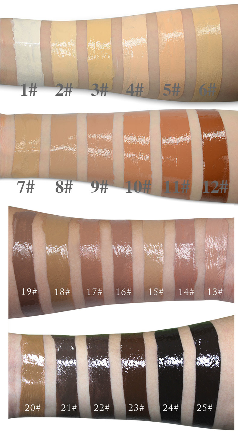 25 color creme foundation private label makeup makeup glow cream foundation