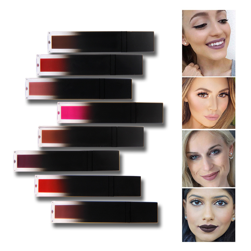 8 color rose labiales matte liquid long lasting private label lipstick