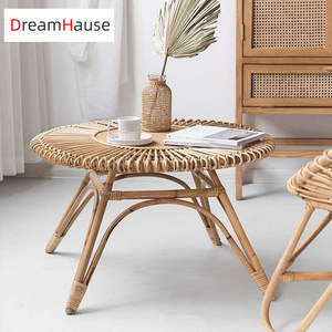 Dreamhause Nordic Living Room Indonesia Rattan Chair And Round Coffee Table Set Handmade Art Furniture Lane Caisa Decorations