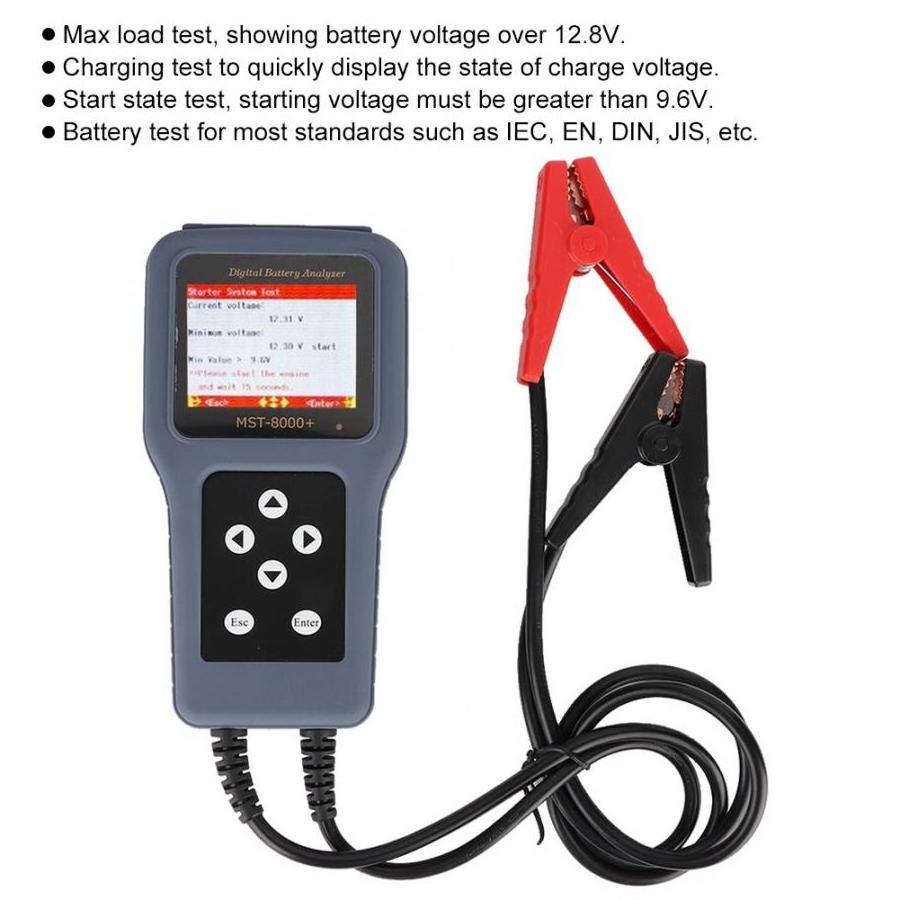 Car Battery Tester MST-8000+ Digital Battery Analyzer Without Printer Support Multi-Languages MST8000+