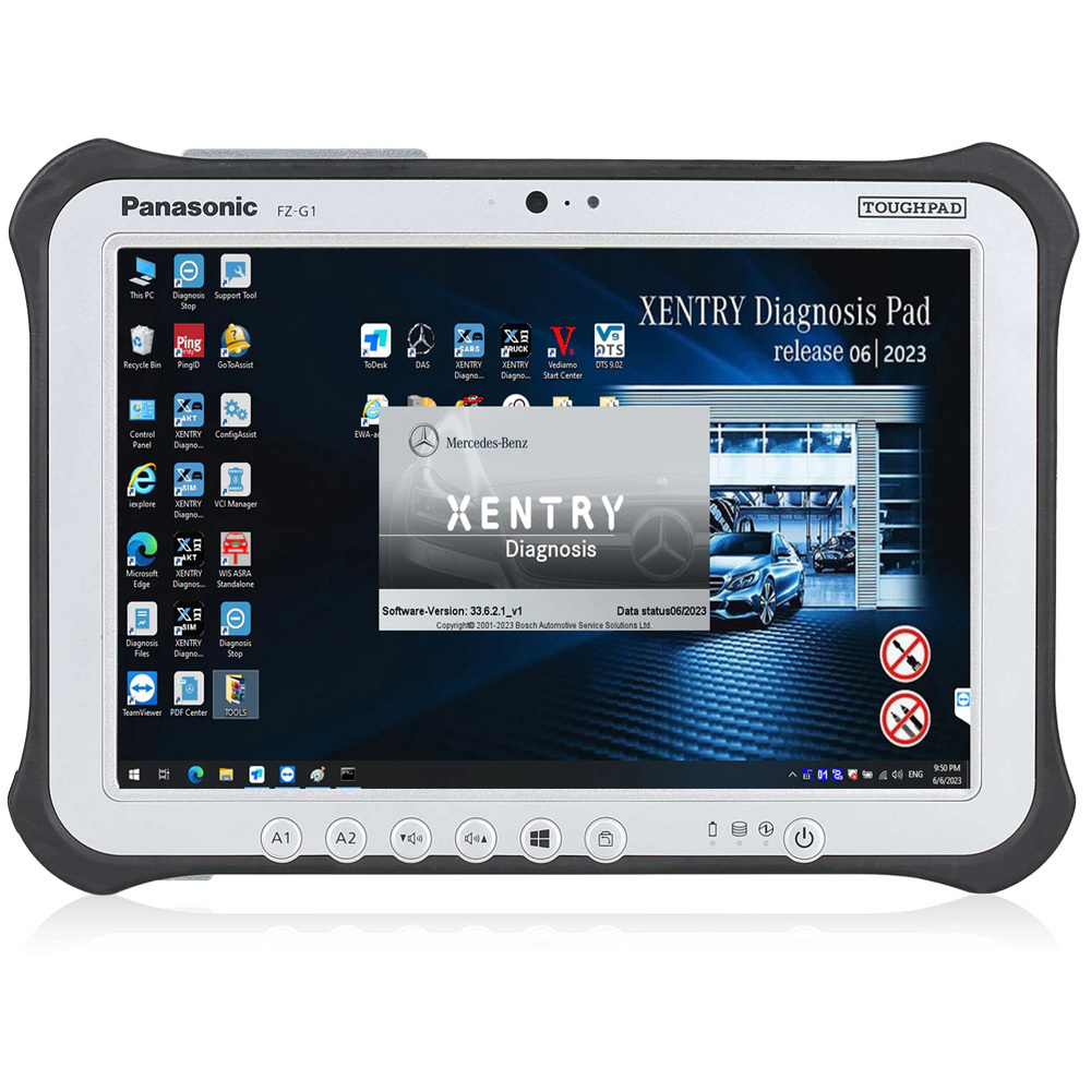 For Panasonic FZ-G1 I5 8G Tablet 256G SSD with V2023.09 MB Star C4 C5 for Xentry Software Installed Ready to Use