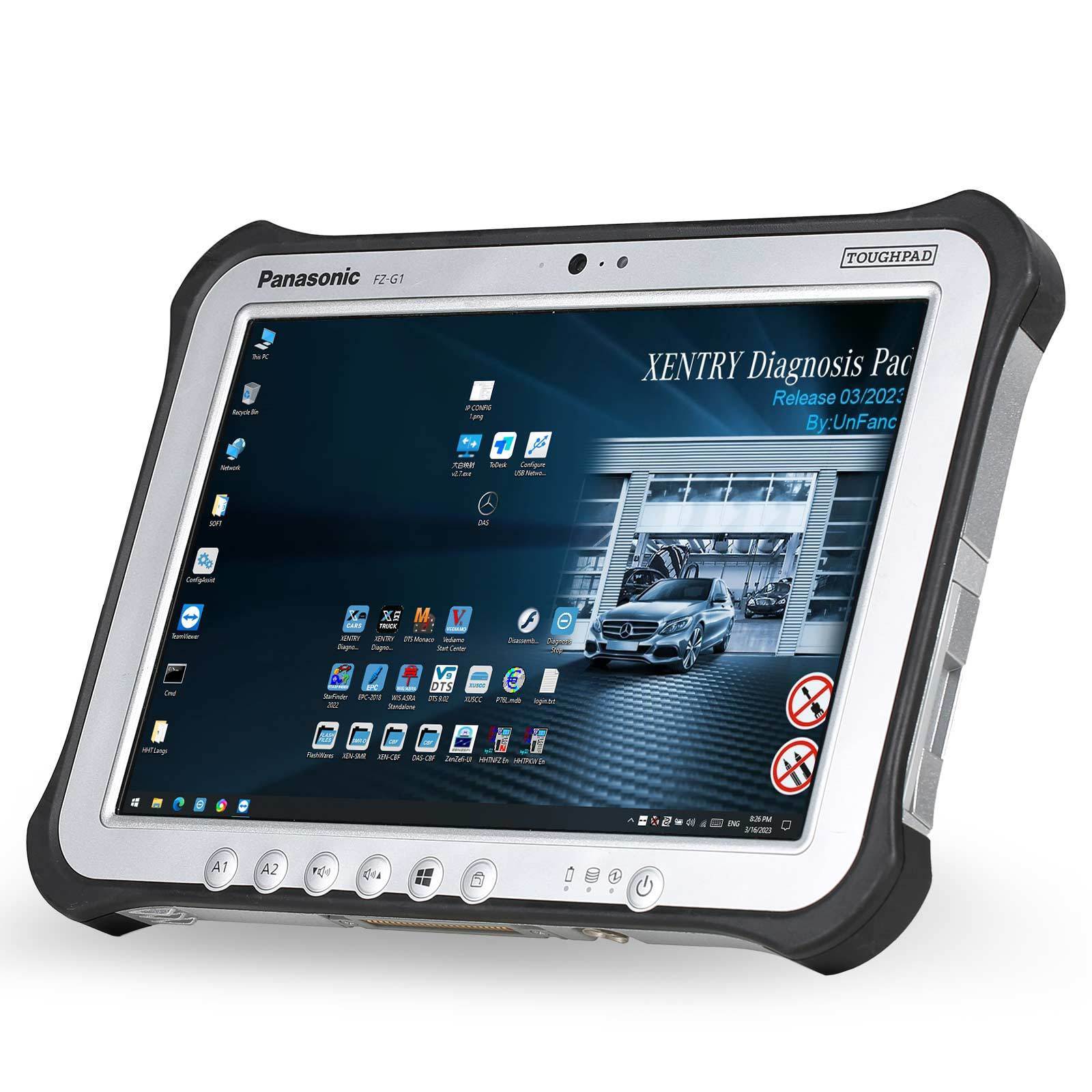 For Panasonic FZ-G1 I5 8G Tablet 256G SSD with V2023.09 MB Star C4 C5 for Xentry Software Installed Ready to Use