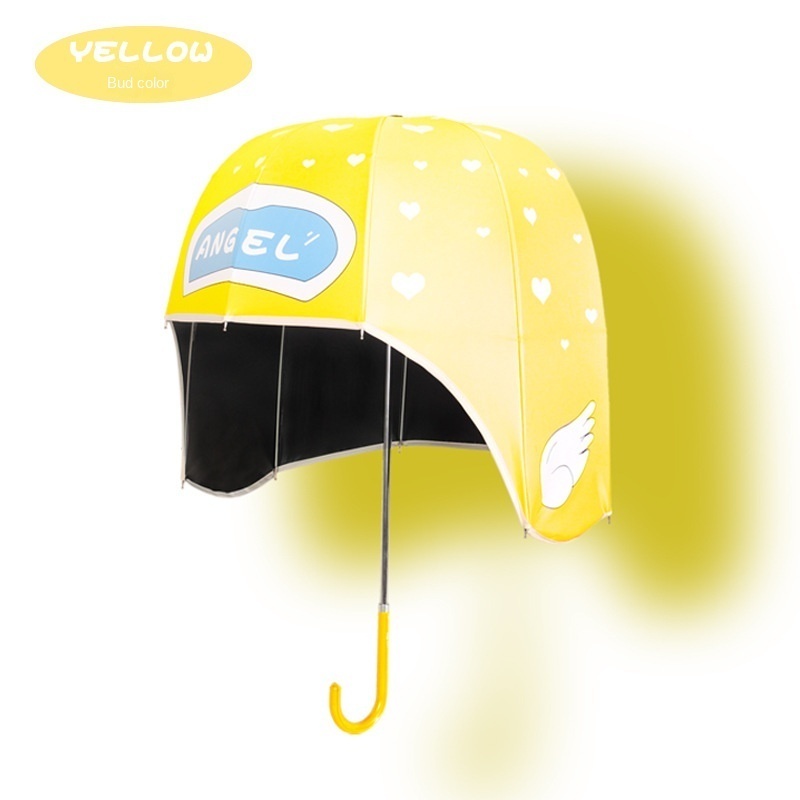 Super Cute Sunny Umbrella UV Novel Helmet-style Hat Umbrella CLASSIC Graduation Fiber for Children Umbrella