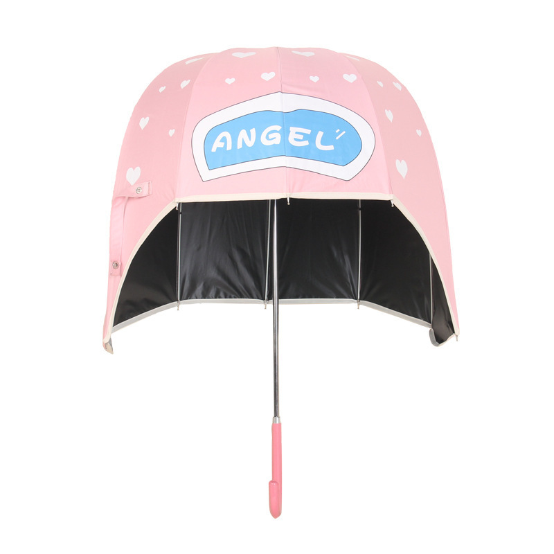 Super Cute Sunny Umbrella UV Novel Helmet-style Hat Umbrella CLASSIC Graduation Fiber for Children Umbrella