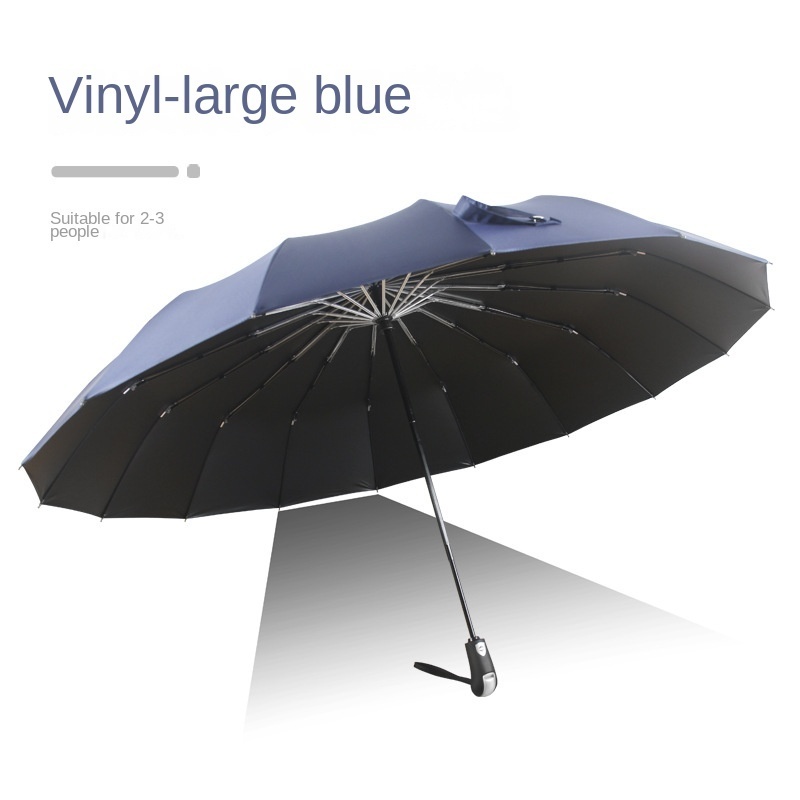 16 ribs fully automatic folding umbrella dual-purpose big umbrella men and women parasol UV umbrella