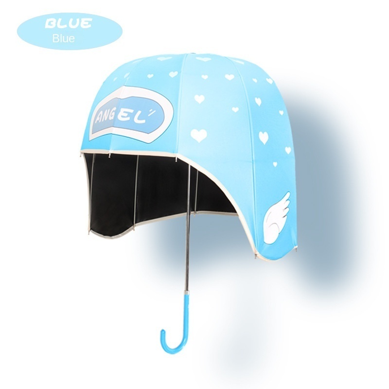 Yang Mi Fan Chengcheng super cute sunny umbrella novel helmet-style hat umbrella anti-UV umbrella