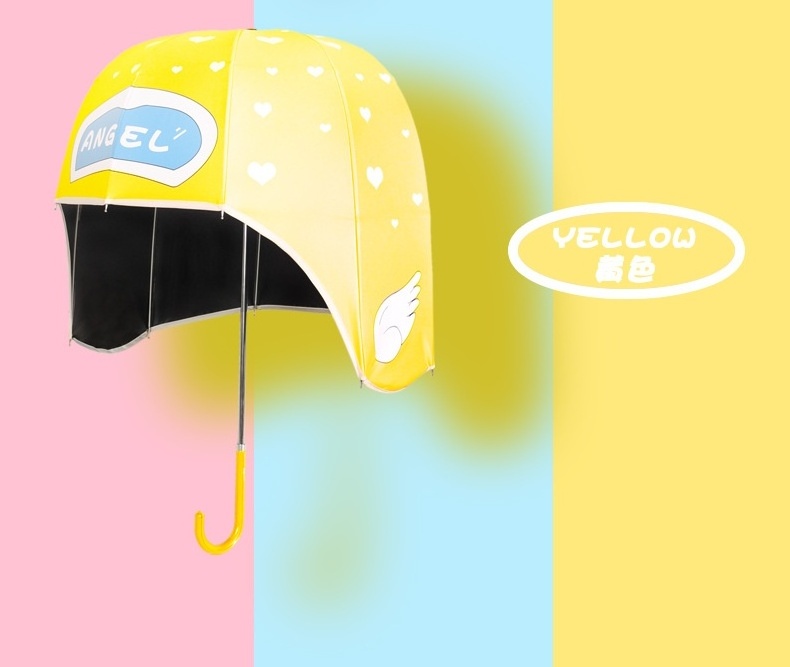 Yang Mi Fan Chengcheng super cute sunny umbrella novel helmet-style hat umbrella anti-UV umbrella