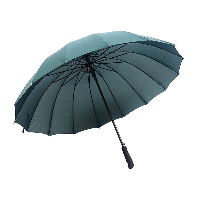 Automatic16K business umbrella straight shank rain or shine dual-use umbrella wholesale advertising gift umbrella