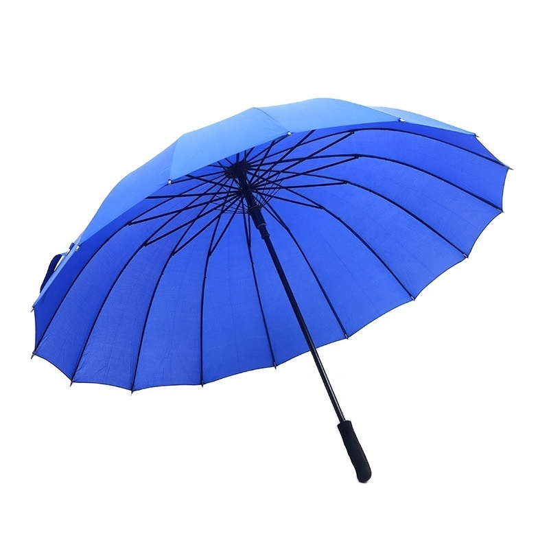 Automatic16K business umbrella straight shank rain or shine dual-use umbrella wholesale advertising gift umbrella