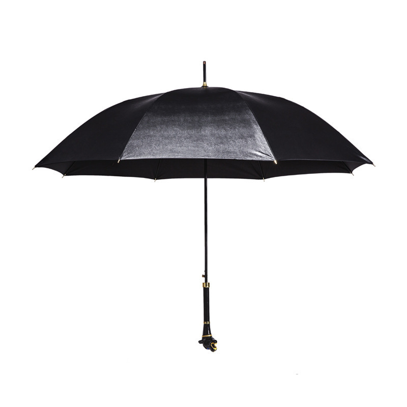 Black Leopard Automatic Long Umbrella Creative Gentleman High-end Business Straight Umbrella Sunshade Plus-sized Custom Umbrella