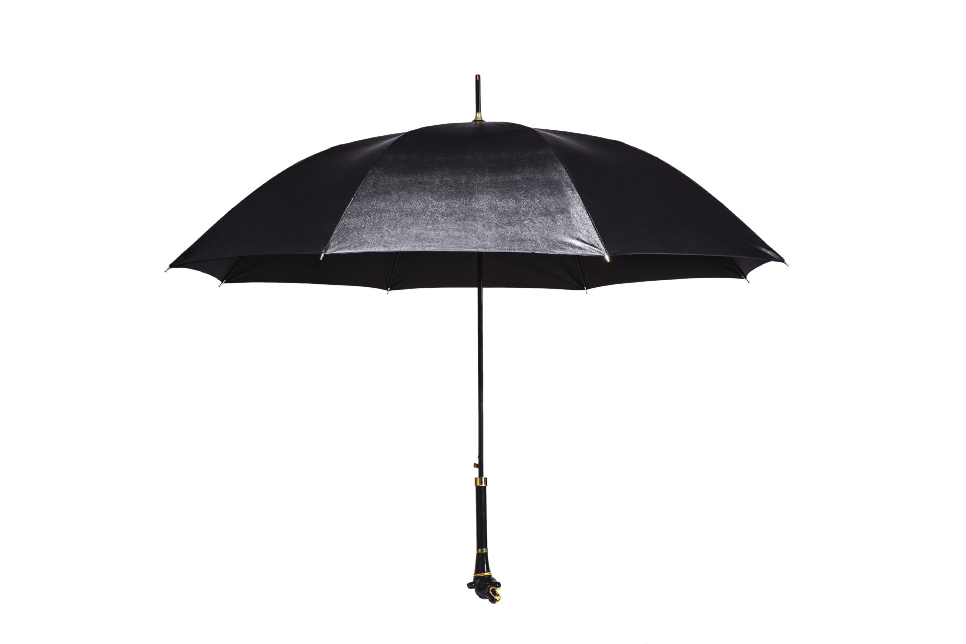 Black Leopard Automatic Long Umbrella Creative Gentleman High-end Business Straight Umbrella Sunshade Plus-sized Custom Umbrella