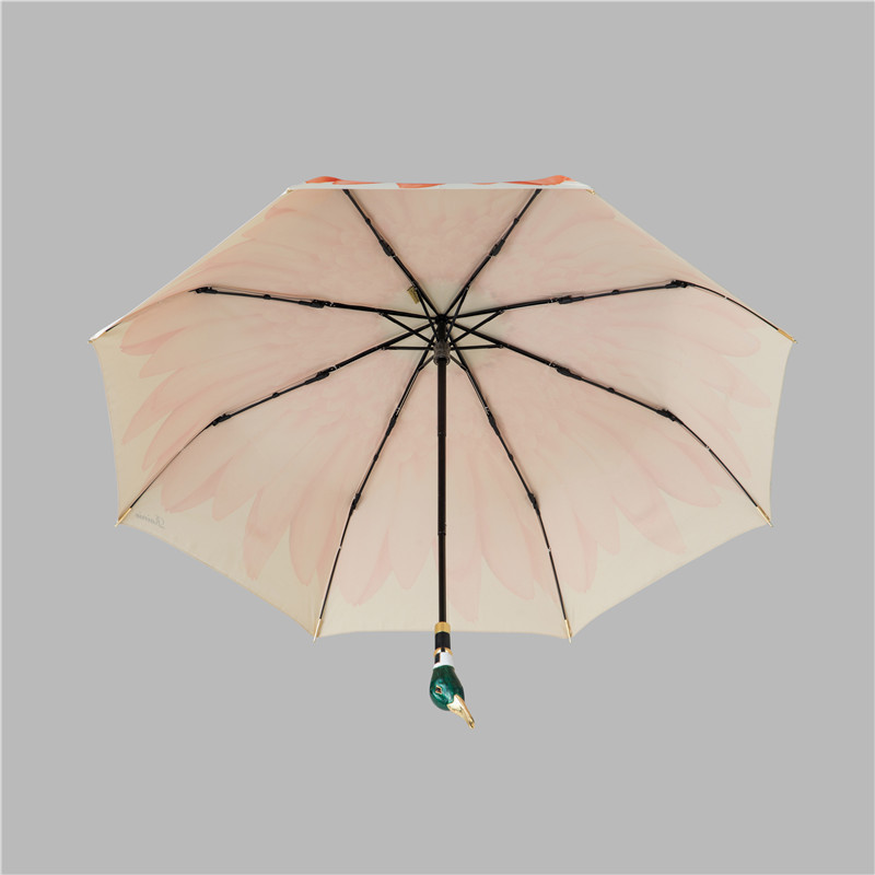 Factory Direct sales 3-section folding umbrella green wild duck umbrella can be customized advertising gift umbrella