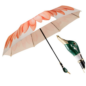 Factory Direct sales 3-section folding umbrella green wild duck umbrella can be customized advertising gift umbrella