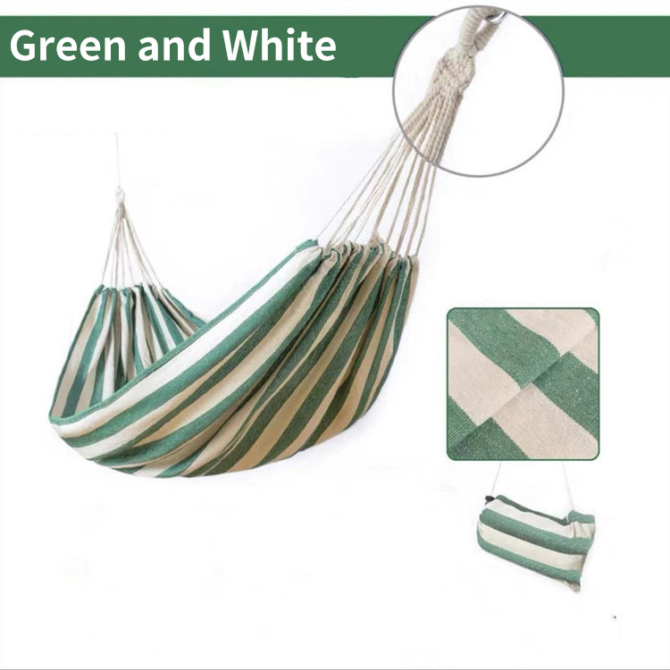 Camping Portable Parachute Hammock Brazilian Beach Canvas Folding Hammock With Tree Straps