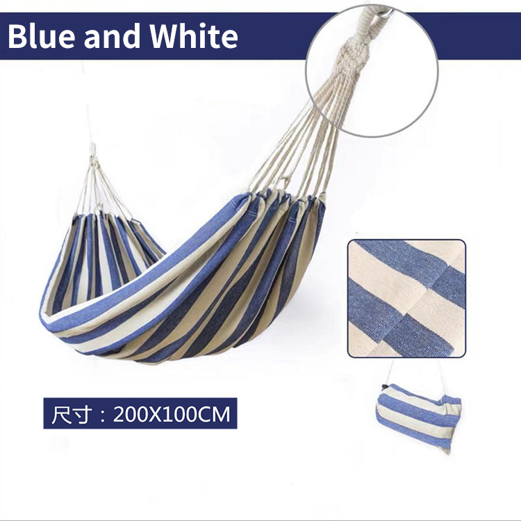 Camping Portable Parachute Hammock Brazilian Beach Canvas Folding Hammock With Tree Straps