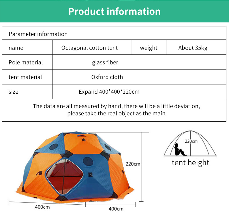 Winter Easy Set Up Portable Waterproof Windproof Temporary Work Ice Fishing Tent