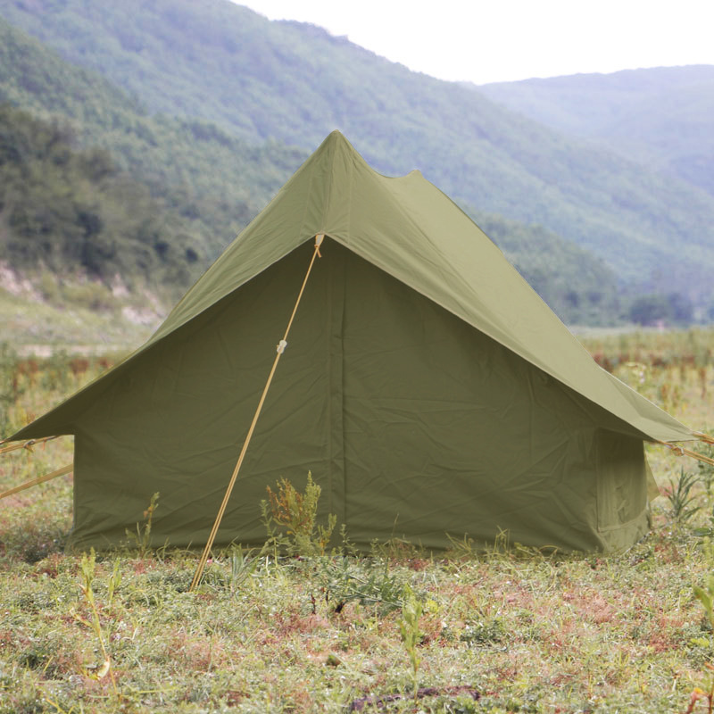 210D Waterproof Oxford cloth 4 Seasons Camping Tent For 2 People Double Layers Disaster Relief Army Green Cottage Tent