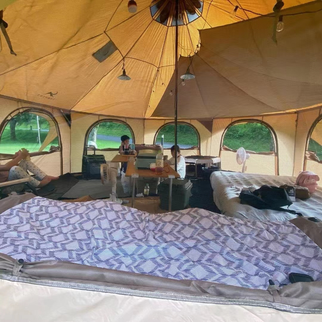 OEM Large Luxury Family Camping Waterproof canvas  mongolian yurt Circus Tent Glamping  Tent