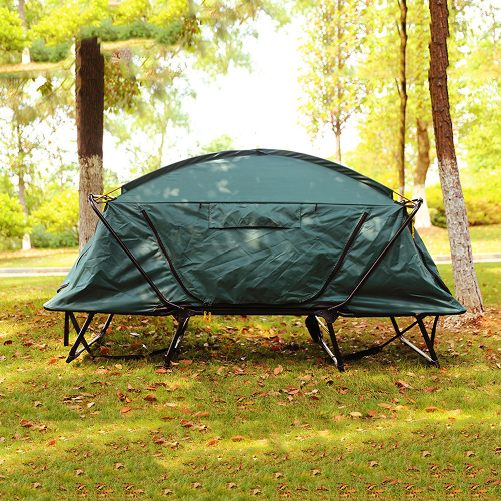 Folding Compact Off Ground Outdoor Portable 1 Person Army Green Waterproof Cheap Single Glamping Camping Bed Tent Cot For Sale