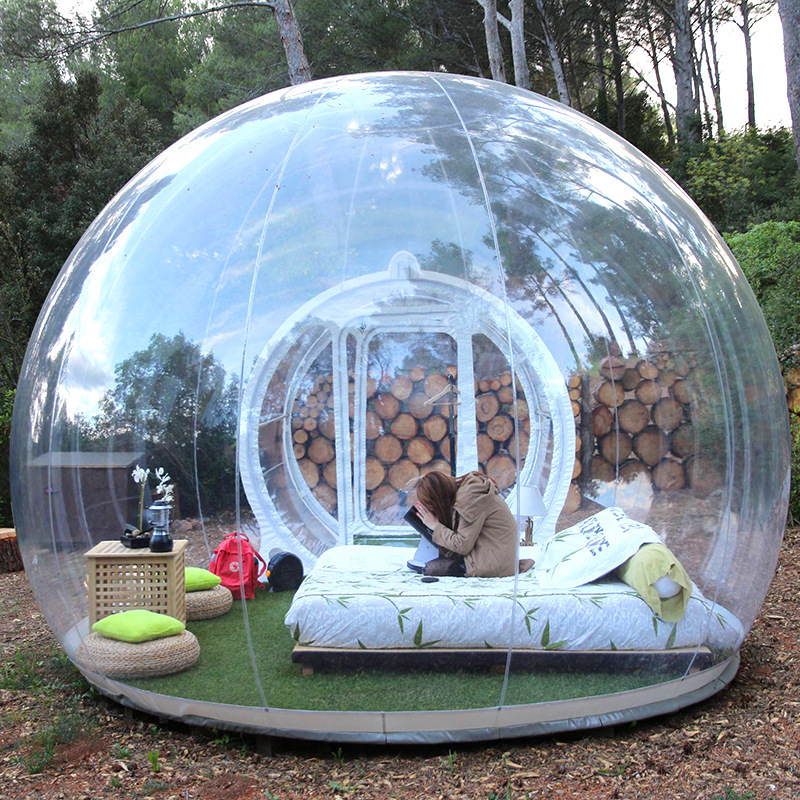 Inflatable House Transparent Tent Outdoor Windproof Tent Bubble House Rainproof Camping Tent