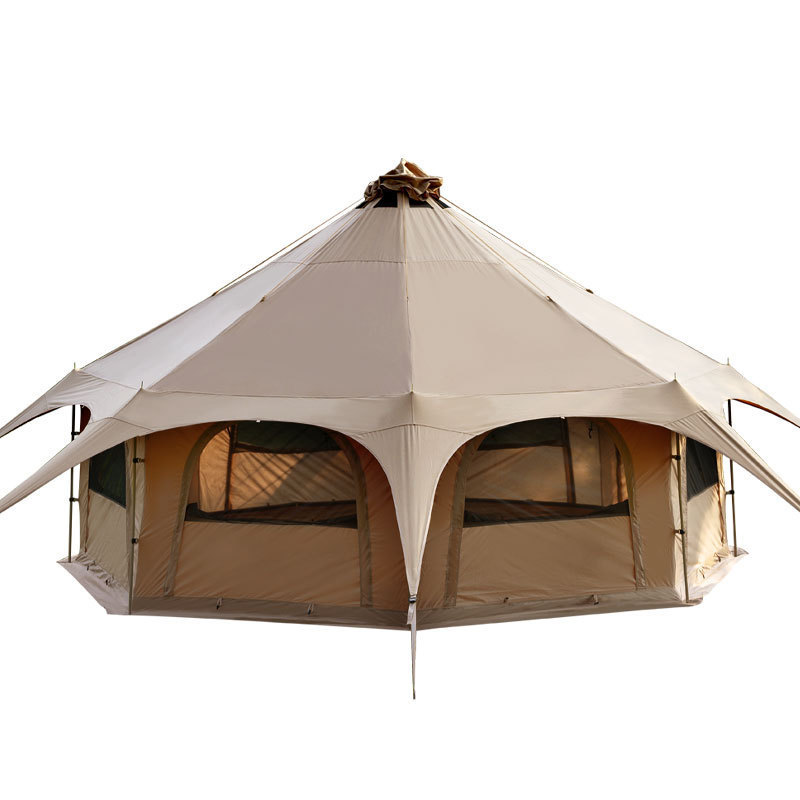 OEM Large Luxury Family Camping Waterproof canvas  mongolian yurt Circus Tent Glamping  Tent