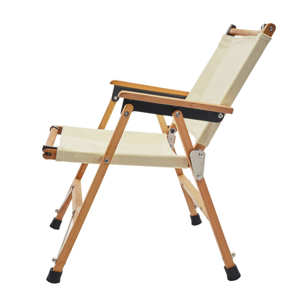 detachable popular outdoor furniture portable beach beech folding picnic camping wooden canvas kermit chair