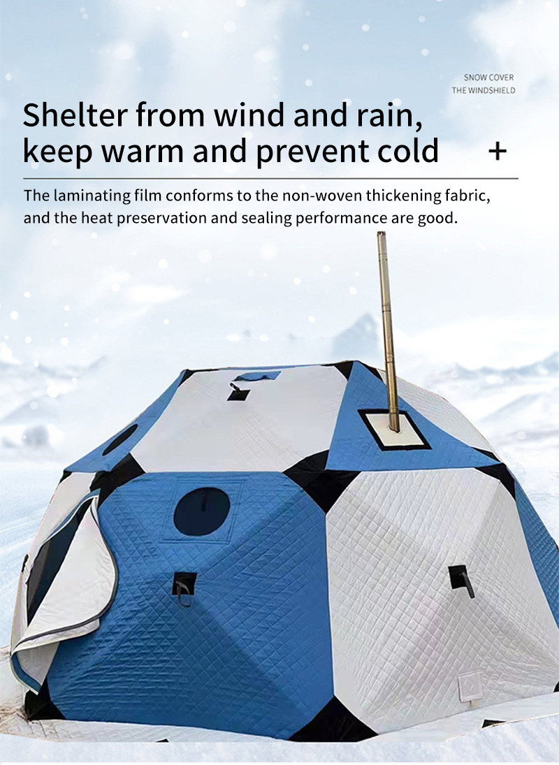 Winter Easy Set Up Portable Waterproof Windproof Temporary Work Ice Fishing Tent