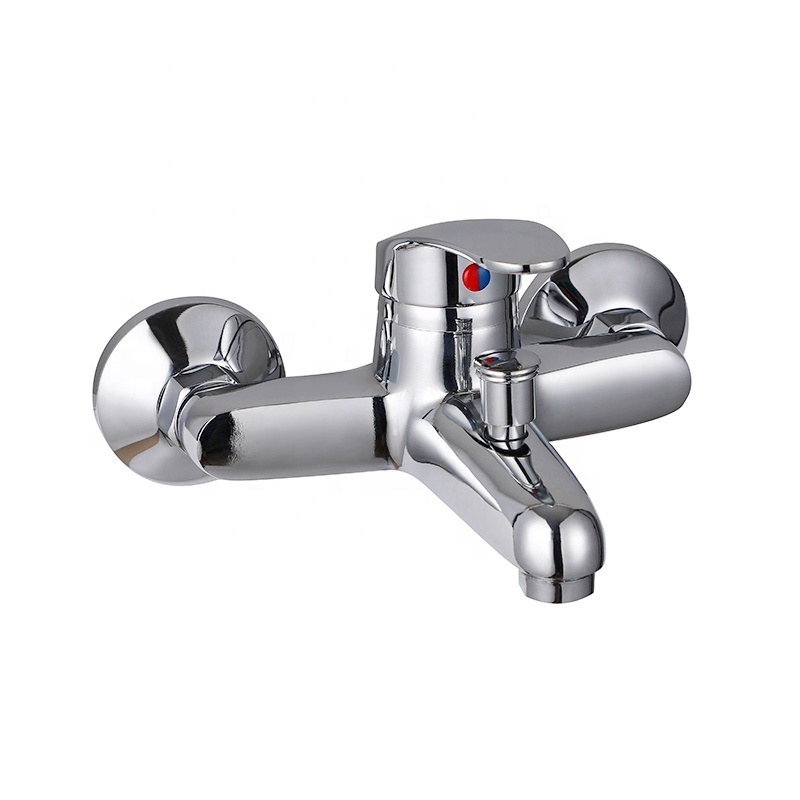 Modern Design Single Lever Wall Mounted Zinc Bath Mixer Faucet Faucet For Bathtub