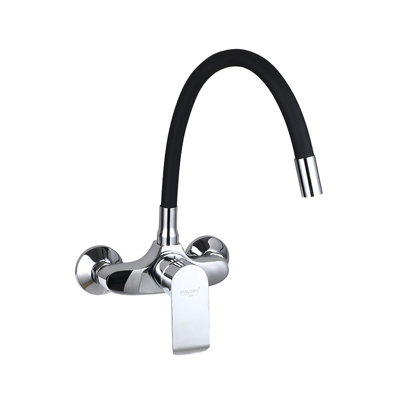 High Quality OEM ODM Flexible Rubber Silicon Spout Hose Tap Hot Cold Water Mixer Kitchen Basin Faucets