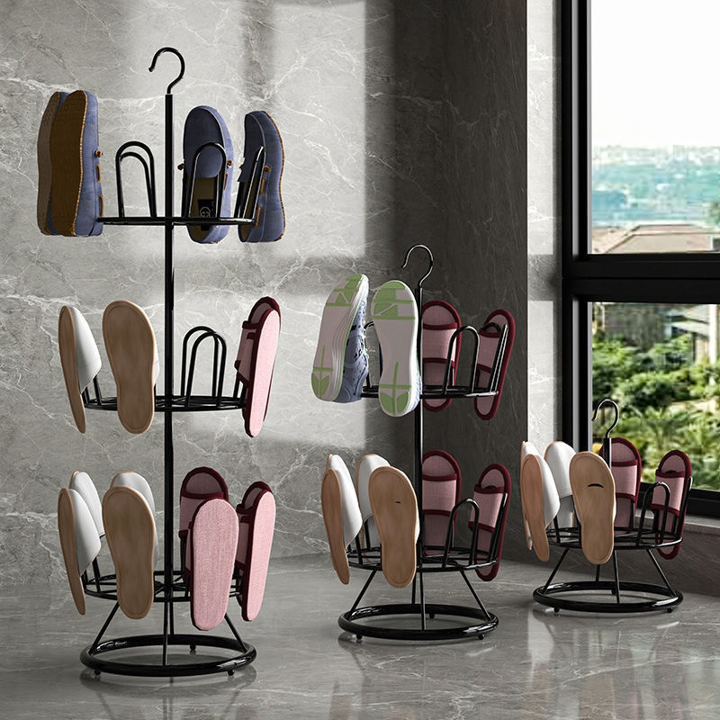 Rotating Multipurpose Shoe Rack Balcony Hanger Drying Shoe Rack Creative Double Hook Outdoor Windproof Hook Storage Shoe Rack