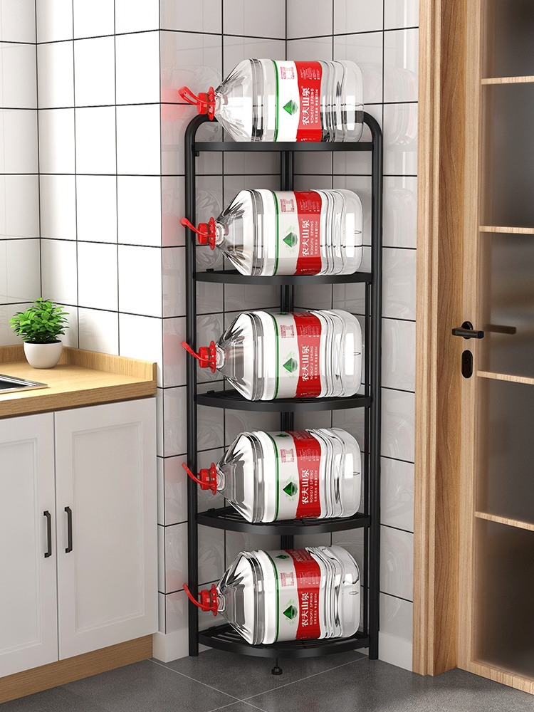 Wholesale 4 tier Multifunctional Kitchen Storage Organizer Corner Pot Pan Storage Racks  Shelving Units