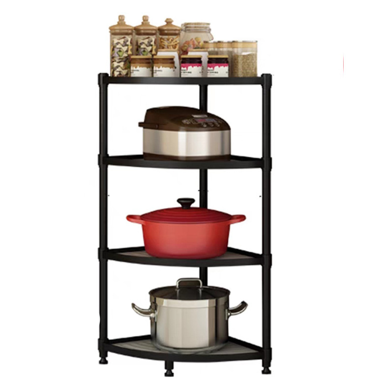 Wholesale 4 tier Multifunctional Kitchen Storage Organizer Corner Pot Pan Storage Racks  Shelving Units