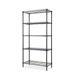 5-Wire Shelving Metal Storage Rack Adjustable Shelves Standing Storage Shelf Units for Laundry Bathroom Kitchen Pantry Closet