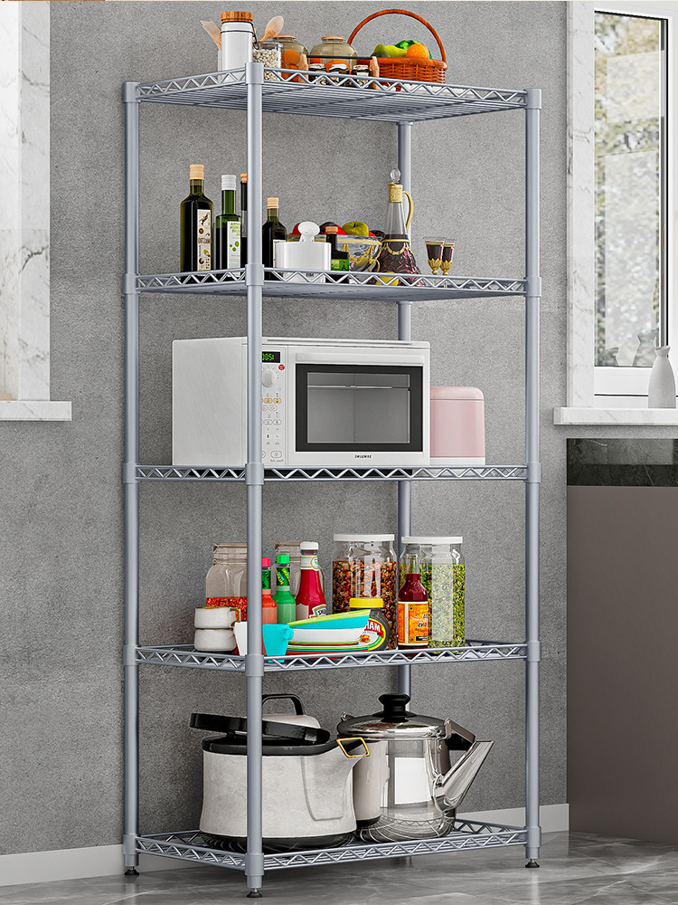 5 Tier Wire Shelving Metal Wire Shelf Storage Rack Durable Organizer Unit Perfect for Kitchen Garage Pantry Organization