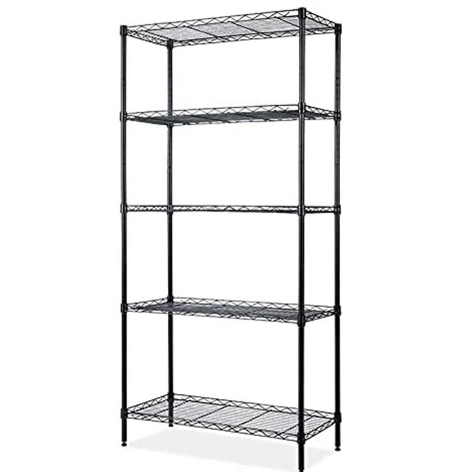 5 tier Steel Storage Stainless Display Shelf stainless steel shelf rack Home Sundry High Quality Wire Mesh Shelving Rack