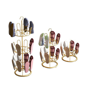 Factory sample customization Revolving Shoe Rack Rotating Shoe Tree And Adjustable Carousel Rotating Shoe Display Stand