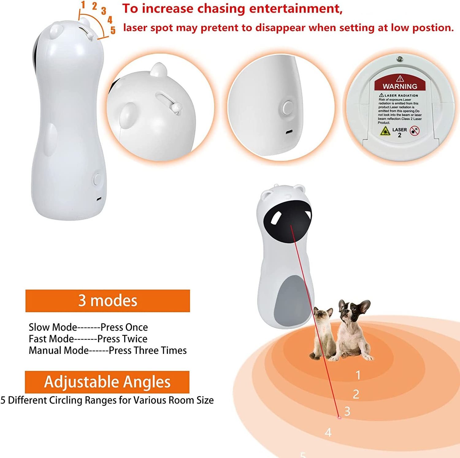 Wholesale Multifunctional Funny Led Laser Infrared Smart Electric Automatic Teaser Interactive Cat Toy