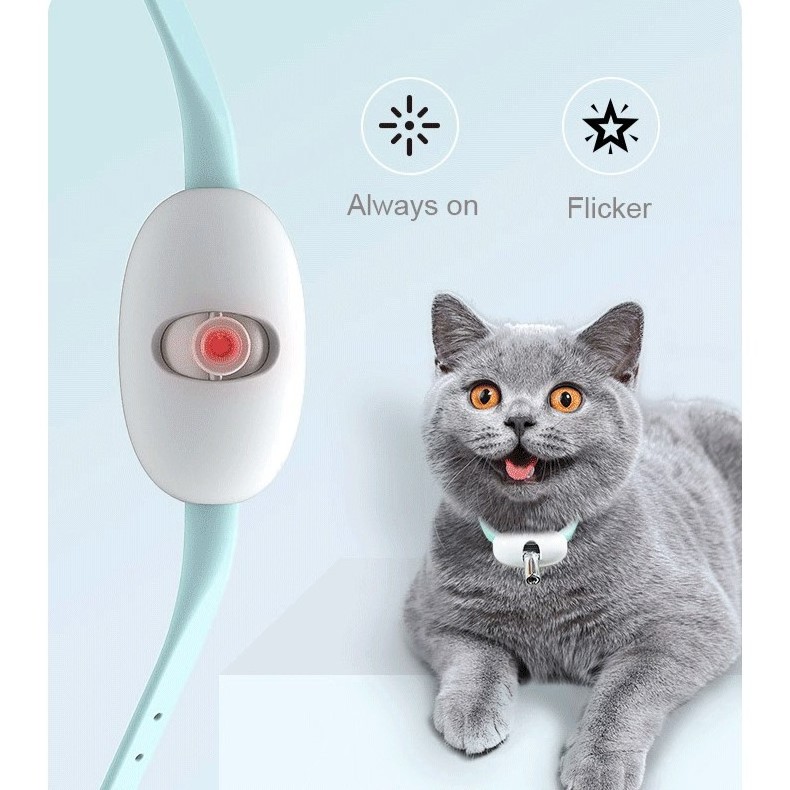 2022 New Cat Interactive Laser Toy LED Light Infrared Pet Laser Collar Toy For Cat Self Entertainment Amusing Collar