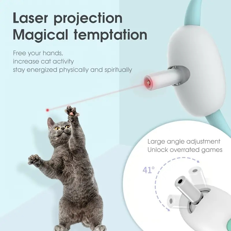 New Product Wholesale Led light USB Cat Toy Self Play Collar Funny Interactive Chasing Laser Cat Toy