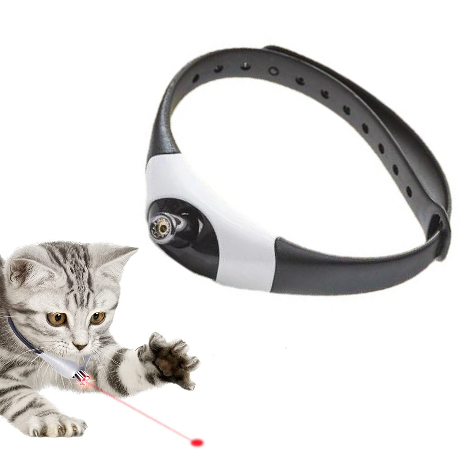 Electric Cat Laser Self-hi Tease Pointer Pet Smart Cat Laser Collar Toys for indoor Cats Dogs Kitten