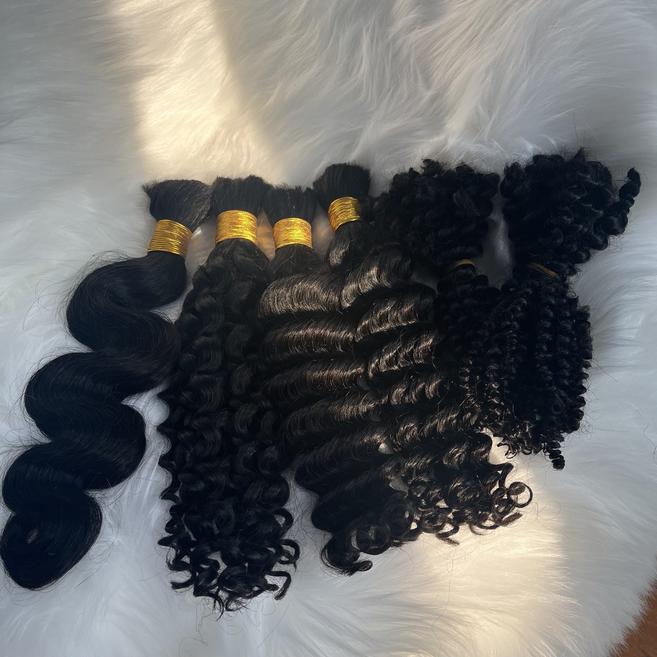 Cuticle Aligned Raw Deep Wave Human Hair Bulk For Braiding No Weft Extensions Virgin Afro Kinky Curly Human Hair Weave Bundles