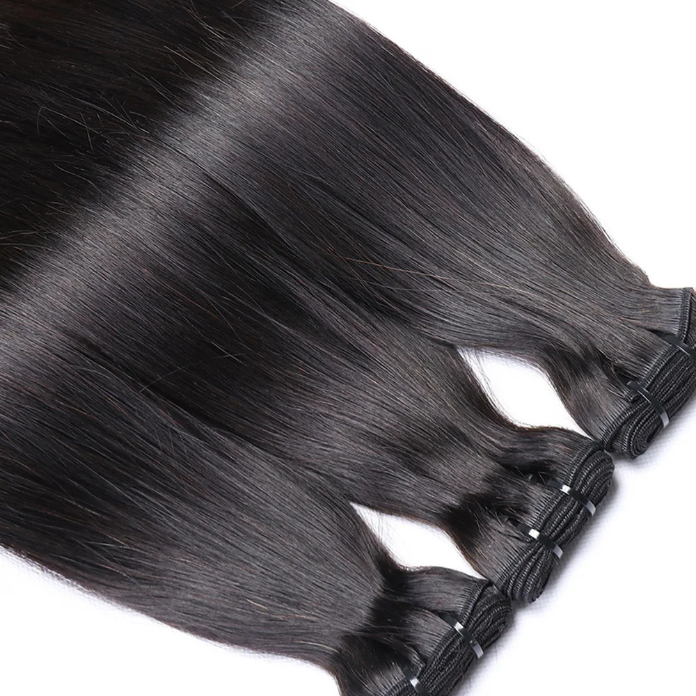 14A Grade Top Quality Super Double Drawn Raw Virgin Cuticle Aligned Human Hair Weave Bundles Vietnamese Bone Straight Hair