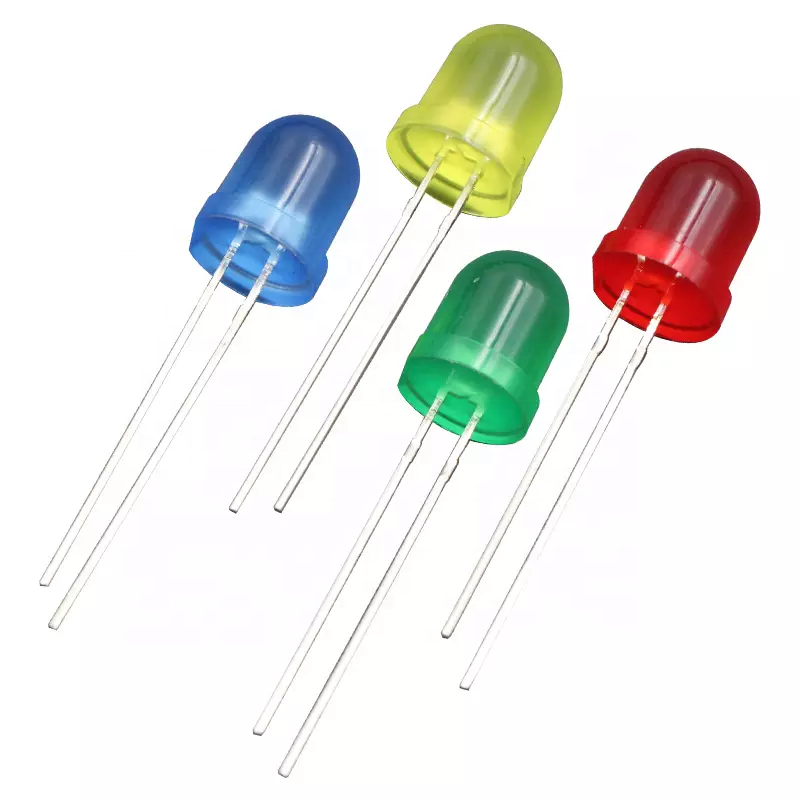 Inline LED diode 5mm traffic signal light bulb 3mm round head color flash light bead short lead 8mm led light emitting diode f5