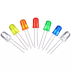 Inline LED diode 5mm traffic signal light bulb 3mm round head color flash light bead short lead 8mm led light emitting diode f5