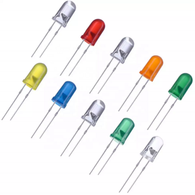 Inline LED diode 5mm traffic signal light bulb 3mm round head color flash light bead short lead 8mm led light emitting diode f5