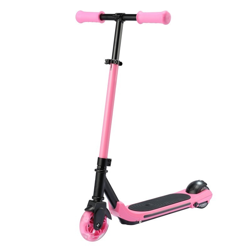 USA Stock Flashing Deck & Wheels Mini Electric Scooter For Kids Girl Pink Colour Small Portable E Kick Scooter