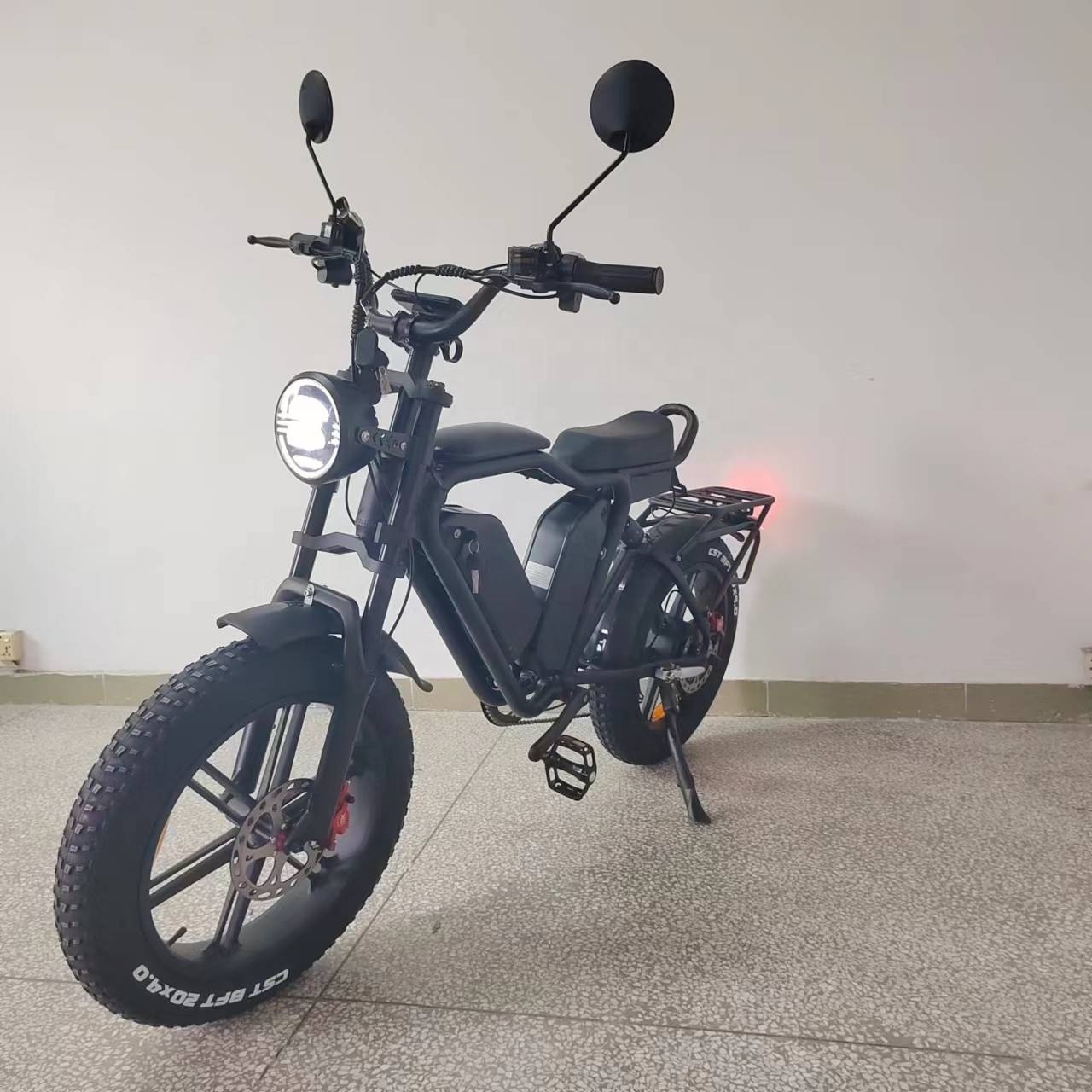 1000W Fat Tire Electric Bike 44Ah48V Oil Brake Full Suspension Long Range Dual Battery Electric Bike yolin Dual Battery Ebike