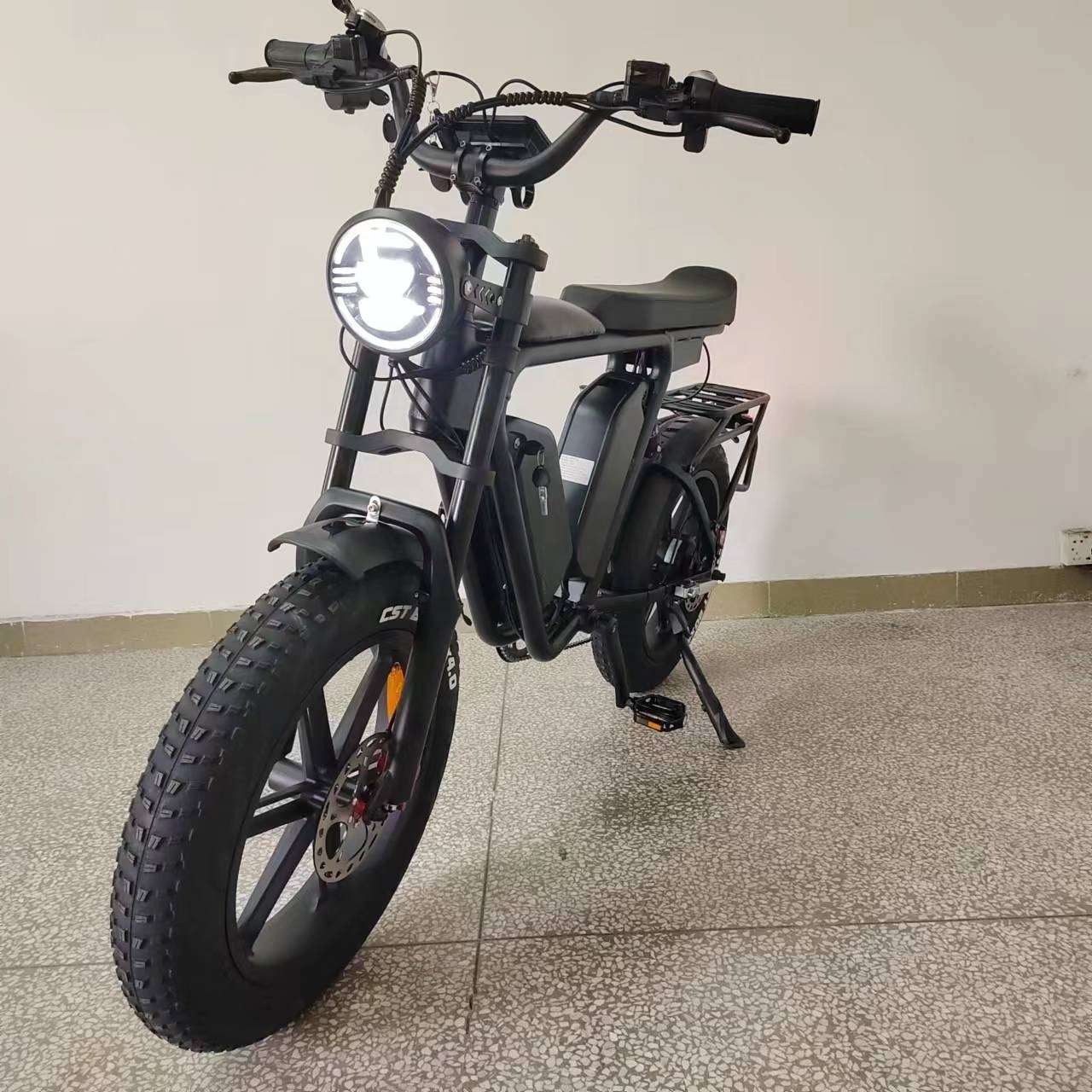 1000W Fat Tire Electric Bike 44Ah48V Oil Brake Full Suspension Dual Battery Electric Bike yolin Dual Battery Ebike