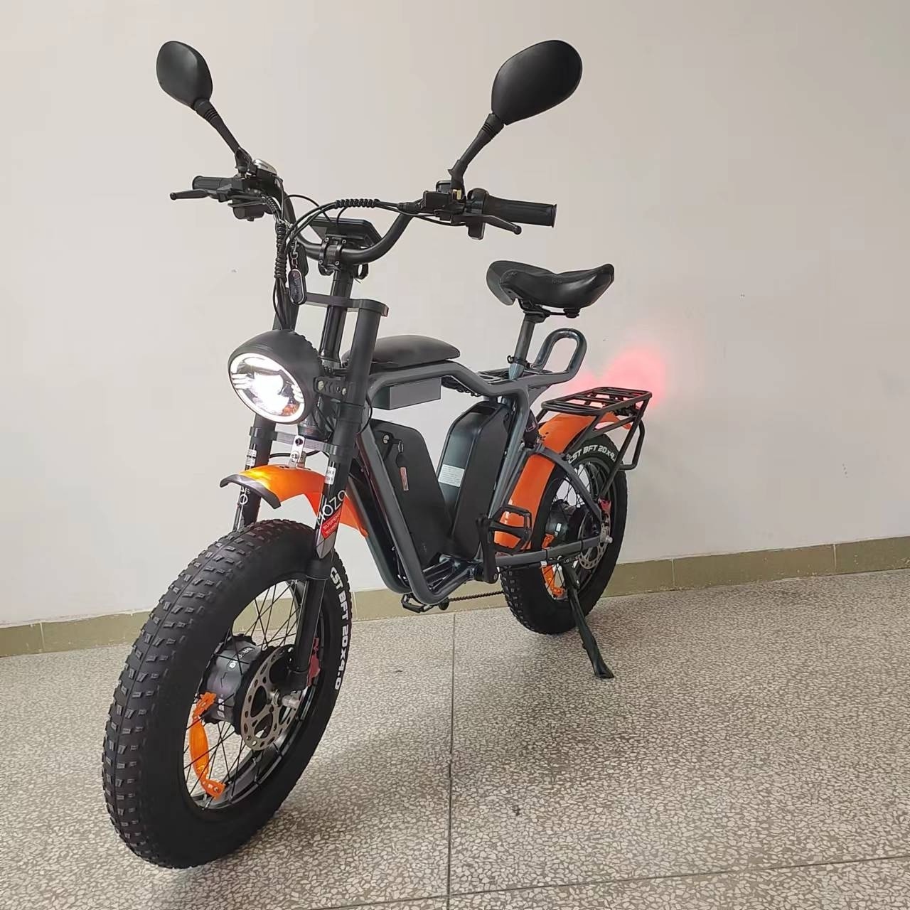 52V Electric Bike 2000W Bafang  Motor 44Ah Korea Battery  55kmh Fast Fat Tire  Electric Bike Dual Motor Dual Battery Ebike